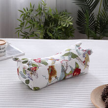 传统虎头枕纯棉老粗布枕套单人荞麦皮硬枕芯儿童护颈椎助睡眠枕头 26号色 荞麦壳2斤半