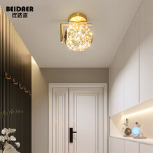 比达迩北欧满天星吸顶灯现代简约阳台过道走廊个性创意入户玄关网红灯具 满天星款金色/暖光8瓦