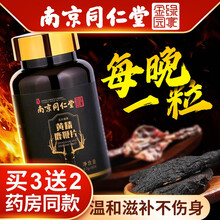 南京同仁堂黄精鹿鞭片可配男性滋补强身延时速效持久增大增粗久硬成人房事时间短无力勃起男人固精玛咖牡蛎片 实发五瓶【三瓶价格】