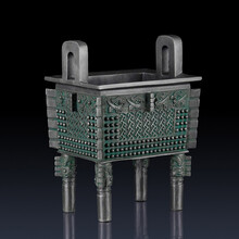 古叶家居 纯铜青铜器父戊鼎摆件铜鼎招财客厅摆件办公室饰品家居装饰品礼品客厅玄关茶几摆设 公司开业 高19cm/长14*宽10*高19CM 有底座