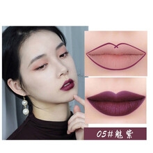 唇线笔口红笔防水不沾杯勾线笔易上色两用带唇刷笔学生 5#葡萄紫色