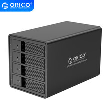 奥睿科（ORICO）硬盘柜硬盘盒3.5英寸磁盘柜移动硬盘盒子外置多盘位硬盘架 升级款四盘位黑色-9548U3 美规
