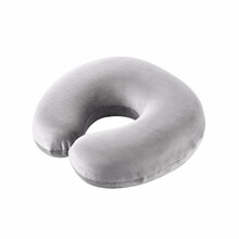 睡眠博士（AiSleep） 记忆棉U型护颈枕办公室午休枕飞机枕旅行枕 浅灰