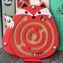 磁力走迷宫走珠玩具 儿童磁性迷宫亲子宝宝磁力3-4-6岁女孩男孩智力运笔走珠玩具 狐狸