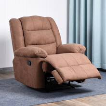 多功能太空休闲椅  多功能牛皮沙发美甲美容沙发客厅卧室单人沙发椅 浅咖雪花绒 单人坐躺+按摩