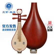 京炫（JINGXUAN)星海 柳琴乐器非洲紫檀木材质原木色铜品微调花梨木柳琴8DS12-M