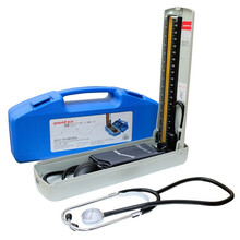 鱼跃水银血压计台式手动量上臂式家用医用血压测量器测量仪听诊器医用 保健盒A型（血压计+听诊器二合一）