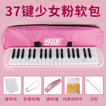 炎黄 口风琴32键37键送吹管儿童学生初学者课堂教学专业演奏乐器 粉色37键软包+礼包