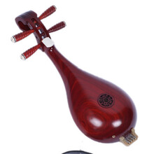 柳琴乐器 演奏级柳琴 双共鸣箱 花梨木柳琴 初学入门考级琴小琵琶 花梨木双音孔柳琴