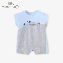 英氏21夏款婴儿连体衣男宝宝纯棉短袖哈衣爬服YRHBJ21142A01 YRHBJ21142A01 80cm