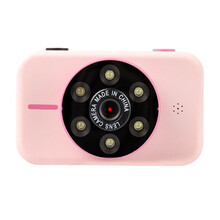 儿童数码相机 5000万像素高清儿童数码相机玩具可拍照可打印迷你便携学生小单反 纯色粉标准配置+超高清5000W 没有含保护套内存