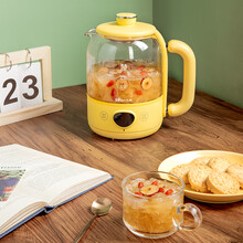 小熊迷你养生壶家用煮茶器 办公室便携煮茶壶烧水壶0.8L小型花茶壶 YSH-D08F2 黄色