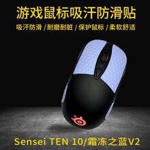 鼠标贴 用于赛睿SenseiTen10/霜冻之蓝V2通用 游戏鼠标吸汗防滑贴 玛雅图腾系列 保护鼠标 玛雅天蓝