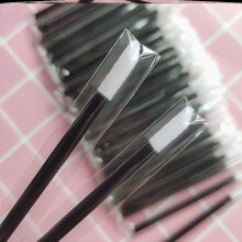 一次性唇刷棒独立包装迷你便携软毛女涂口红初学者唇膏用 黑色60支外出旅行独立包装-R25 其它材质