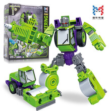 变形教室玩具机器人变形机甲金刚工程先锋合体机器人玩具 拓驰战士压路机