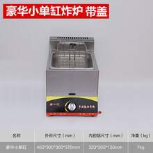 油炸锅商用摆摊煤气麻辣烫关东煮机器燃气炸油条机大容量炸串炉子 豪华小单缸+油炸篮 默认金属炉头