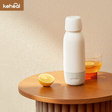 科西(keheal)钛电热水杯便携式家用 电热烧水钛杯 办公室宿舍电热水壶 旅行泡茶随行泡奶保温杯 禅意白