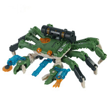 爱婴乐52TOYS猛兽匣水牛海龟螃蟹鲨鱼河马蛇颈龙猩猩犀牛变形玩具 模型 绿色螃蟹