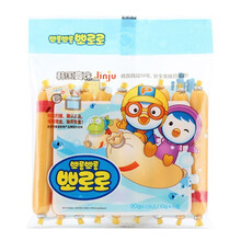 韩国进口 Pororo啵乐乐 奶酪鳕鱼肠 宝宝鱼肠儿童香肠宝噜噜DHA鳕鱼肠幼儿小火腿宝宝零食 原味鳕鱼肠 90g（10g*9根）