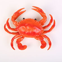 稚气熊 仿真玩具龙虾螃蟹猪海洋动物模型儿童早教认知玩具发声玩具捏捏乐 仿真螃蟹(捏可以叫)