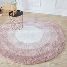 斯蔻派 地毯圆形ins北欧简约客厅奢华高档茶几沙发卧室少女舒适可爱加厚床边毯可定制儿童床边转椅房间 粉红色 定制联系客服（不退不换）