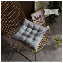 壕布壕 椅子垫子学生冬季坐垫办公室久坐椅子榻榻米加厚板凳蒲团屁股垫 灰色 方形40*40cm