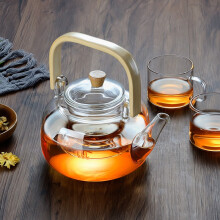 绿珠lvzhu 茶壶玻璃茶具800ml 大容量过滤煮茶器办公养生泡茶壶 家用加厚耐热烧水壶 G356