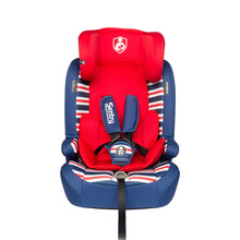 儿童安全座椅汽车用 宝贝IG123汽车用婴儿车载9月至12岁isofix 宝儿童安全座椅可躺 魅力红