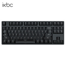 ikbc机械键盘F87f108单背光rgb笔记本办公电竞游戏有线cherry樱桃红茶青银轴外设 F87黑色（白色背光）有线87键 青轴