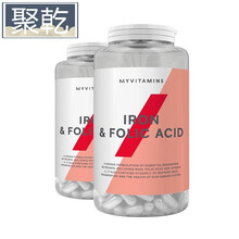 Myprotein铁片贫血素女孕妇铁气血90粒*2瓶 保税 (Myprotein补铁&叶酸片90粒)*2