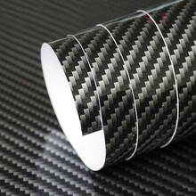 点滨 汽车用品碳纤维贴纸 立体车身贴膜改装内饰装饰全车贴拉花3D改色膜 光面黑2代75CM宽度*1米