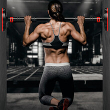 门上单杠引体向上免打孔门上墙体荡秋千配件连接带挂钩延长绳铁链膨胀螺丝 钻石单杠1米(适用宽度70-96CM)