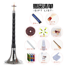 乐府诗（YUEFUSHI） 乌木黑檀木唢呐乐器红白喜事成人 初学者入门 花梨木唢呐乐器全套 乌木镀白碗-大G调