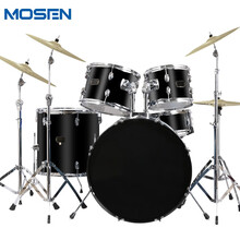 莫森（mosen）MS-130架子鼓 成年儿童爵士鼓考级专业演奏打击乐器鼓5鼓4镲 爵士黑