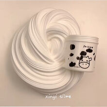 稚气熊 起泡胶便宜大盒起泡胶史莱姆水晶泥少女心气泡胶网红极限起泡胶 【小奶牛】牛头质感 150ml白罐【2盒】