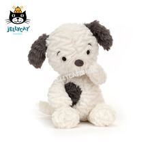 jellycat 2021新品柔软小狗可爱公仔毛绒玩具睡觉小玩偶生日礼物 白色和灰色 H20 X W10 CM