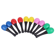 羊皮木质拨浪鼓儿童4寸玩具套组宝宝摇摇鼓手摇铃笼铃当 鸡蛋沙锤一对