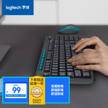 罗技（Logitech）MK275 键鼠套装 无线键鼠套装 办公键鼠套装 全尺寸 商务键鼠套装 带无线2.4G接收器 黑蓝色69元