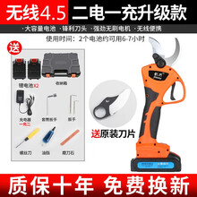 剑兴电动剪刀果树充电式修枝剪强力园林园艺剪树枝锂电高空粗枝电剪子电动剪刀果树修枝剪充电式强力园林锂电 剑兴4.5公分二电一充