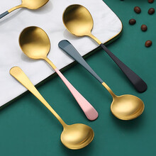 沃德百惠（WORTHBUY）家用不锈钢勺子长柄汤勺网红勺子汤匙调羹创意可爱儿童吃饭小勺子 勺子【混色-四条装】