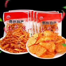 贵州土豆片休闲零食麻辣土豆丝网红小吃香脆小零食薯片袋装洋芋片土豆片 6袋土豆片更实惠