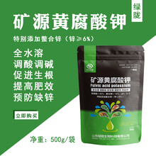 矿源黄腐酸钾水溶肥料腐殖酸肥叶面肥冲施肥生根肥抗重茬农用 矿源黄腐酸锌500g/袋