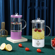 猫非猫CAT NON CAT迷你电热水壶壶 六大功能高硼硅玻璃304不锈钢 容量1L 简约白/优雅紫颜色随机