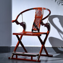 世书 头把交椅麒麟款明清靠背椅圈椅子月牙扶手王款马扎收藏太师椅