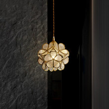 贝铭诗全铜小吊灯少女心温馨艺术玄关走廊过道飘窗衣帽间吊灯吧台餐厅灯 茶色款暖光