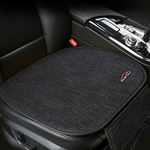 越野兵 汽车坐垫四季坐垫涤麻座垫车垫套四季通用汽车座垫 前排单片-神秘黑