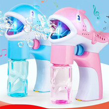 吹泡泡玩具相机泡泡机儿童电动吹小猪泡泡相机泡泡水补充液泡泡水枪戏水玩具送女友创意礼物 粉色海豚泡泡机+2瓶泡泡水