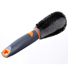 卡饰社（CarSetCity）全方位洗车轮毂刷 刷车刷子 轮胎刷洗车清洁工具 汽车用品 灰黑色 舒适款轮毂刷(黑灰)