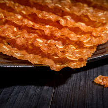 台湾风味黑珍猪猪肉脯干猪肉纸脆片肉干60克香脆肉纸片薄脆猪肉脯休闲网红零食小吃 脆肉纸海苔味60g