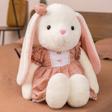 公主熊 毛绒玩具兔子 公仔大号玩偶抱枕布娃娃可爱女孩布偶陪睡 生日礼物 圣诞节礼物 粉色 70厘米